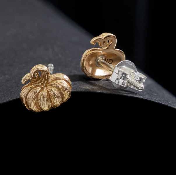 Pumpkin Stud Earrings