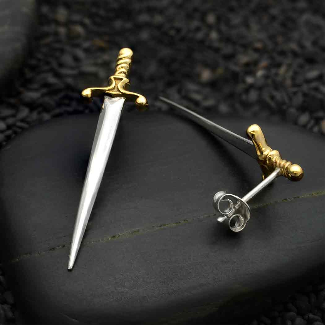 Sword Stud Earrings