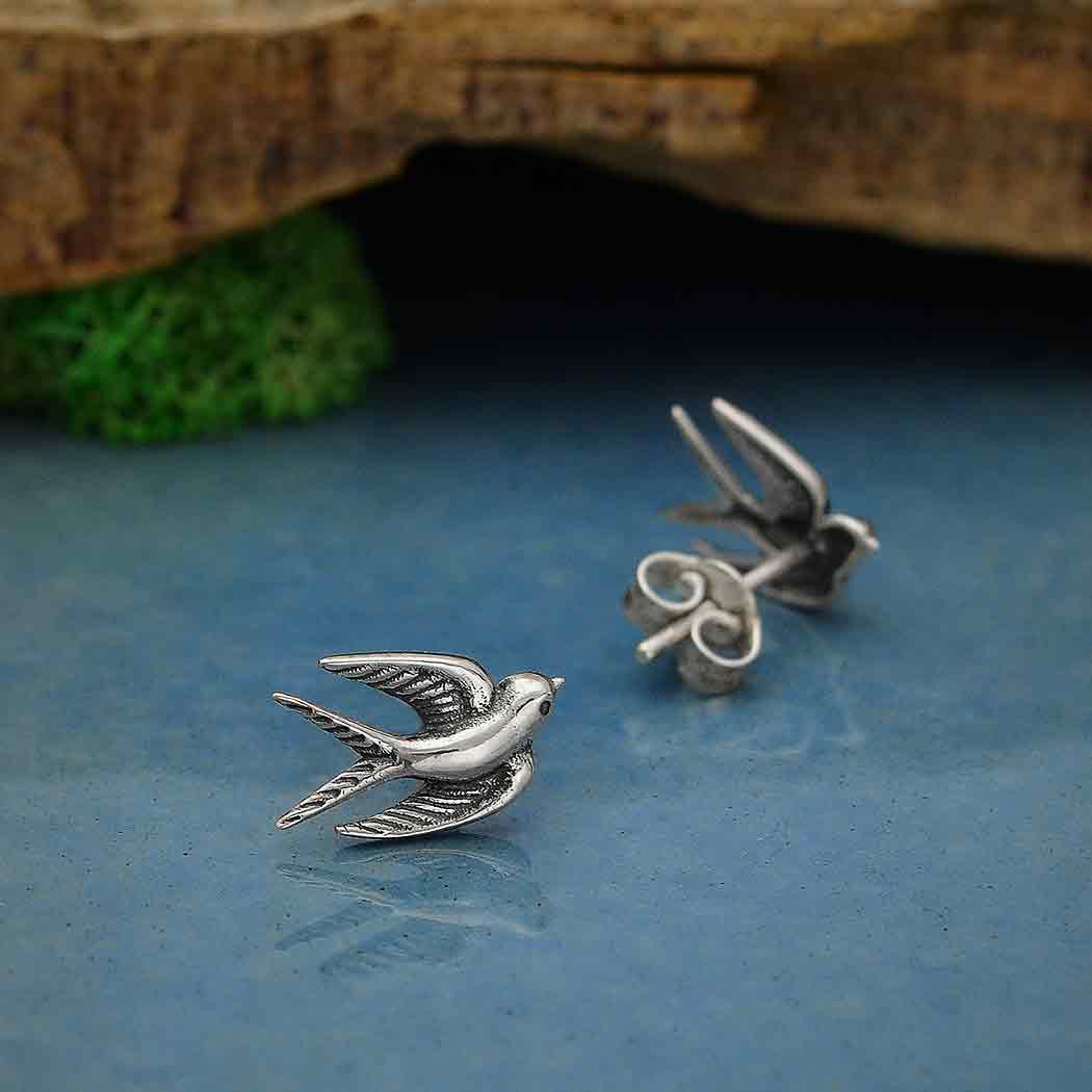 Swallow Stud Earrings
