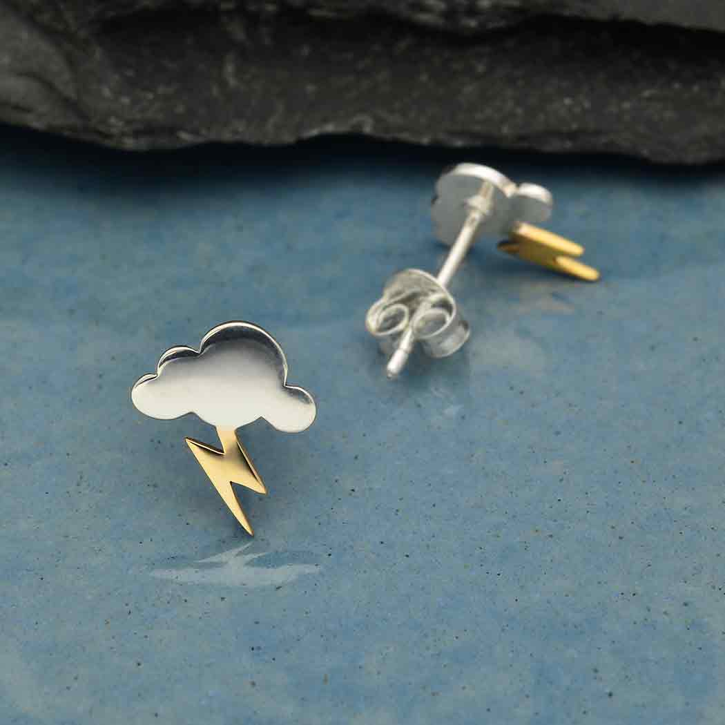 Lightning Cloud Stud Earrings