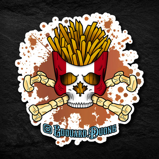 POUTINE SKULL STICKER