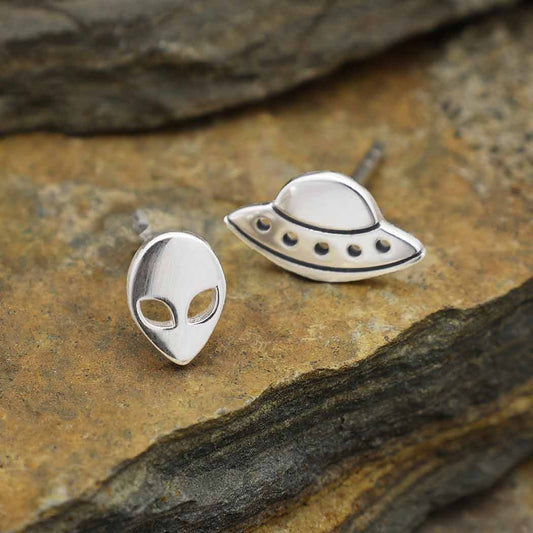 Alien UFO Stud Earrings