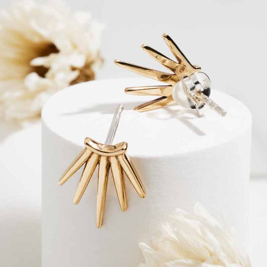 Spike Stud Earrings Bronze