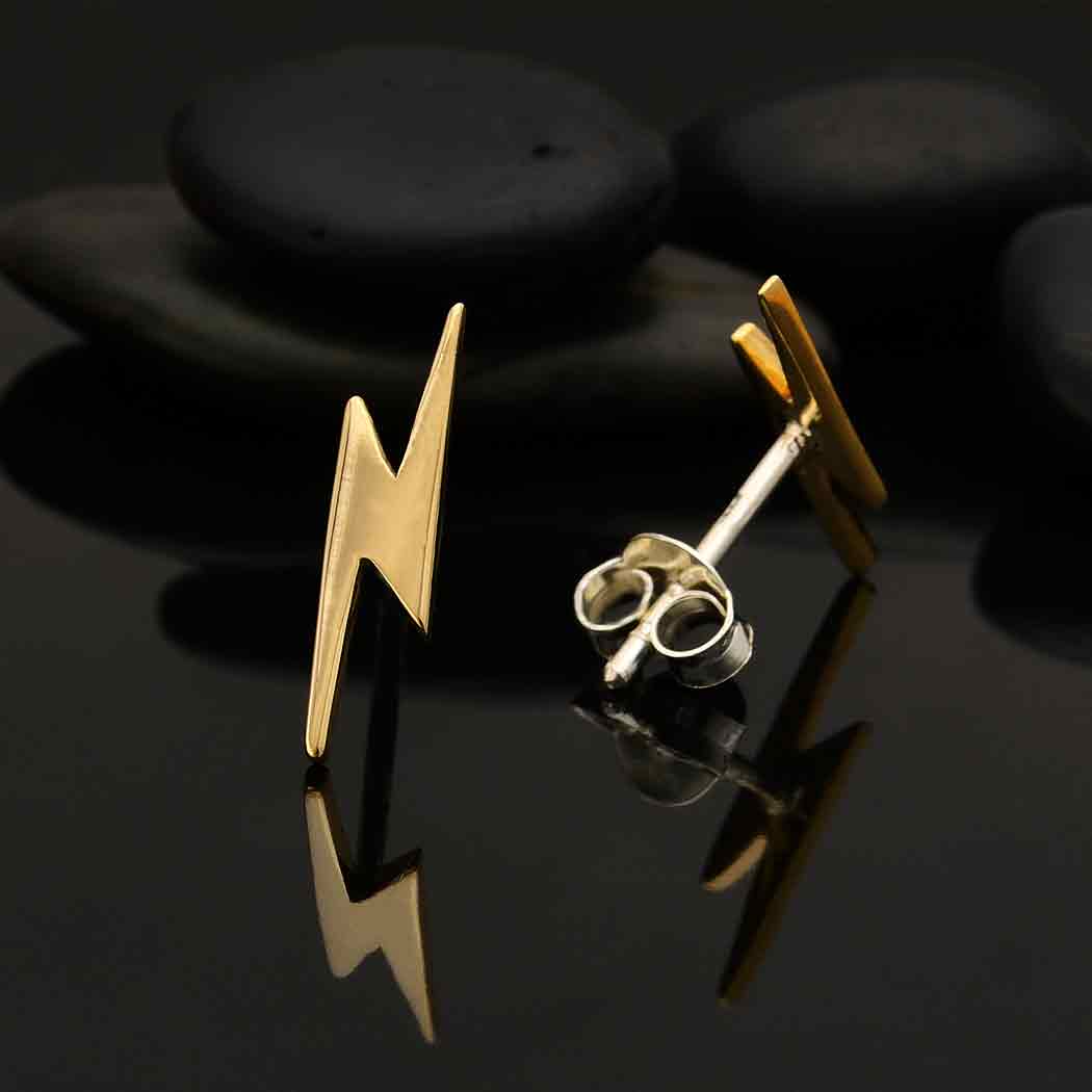 Lightning Bolt Mini Stud Earrings