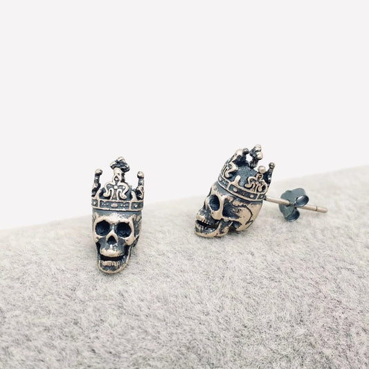 Skull Crown Stud Earrings